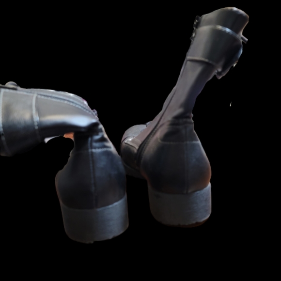 G BY GUESS moto combat boots 9 motorcycle buckles lace up - Picture 4 of 8